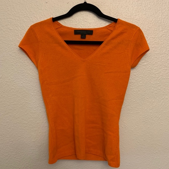 Express Orange Cashmere Sweater Blouse Size Small - Picture 1 of 3